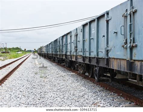 Cargo Train On Track Stock Photo 109613711 | Shutterstock