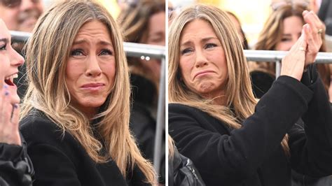 Jennifer Aniston in tears as Friends co-star Courteney Cox receives ...