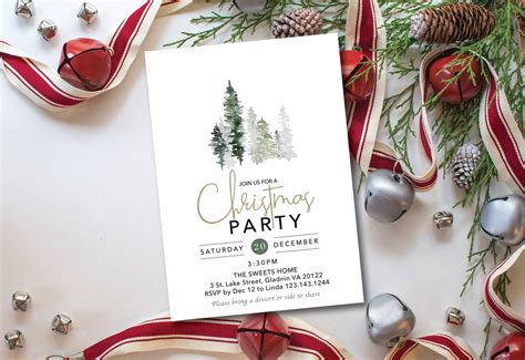 Christmas Party Invite Holiday Work Christmas Party Company - Etsy