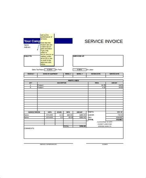 FREE 9+ Sample Excel Invoice Templates in Excel