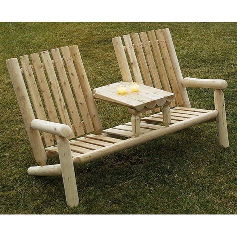 Image result for redwood outdoor chairs with connecting table | Rustikale gartenmöbel, Rustikale ...