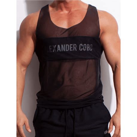 Alexander COBB - Transparent Tank Top Black - 2BE Brussels