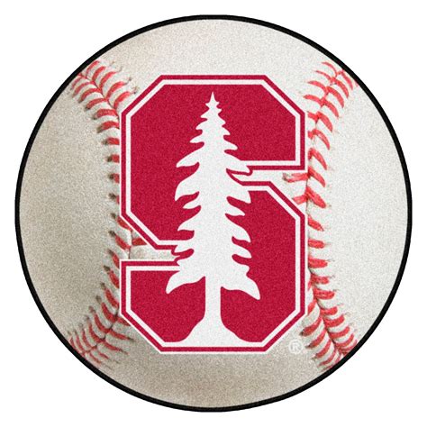 FanMats® 3610 - "Baseball" NCAA Stanford University Round Nylon Area ...