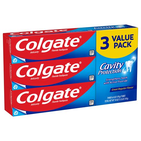 Buy Colgate Cavity Protection Toothpaste, Great Regular Flavor, 6 Oz, 3 Pack Online at Lowest ...