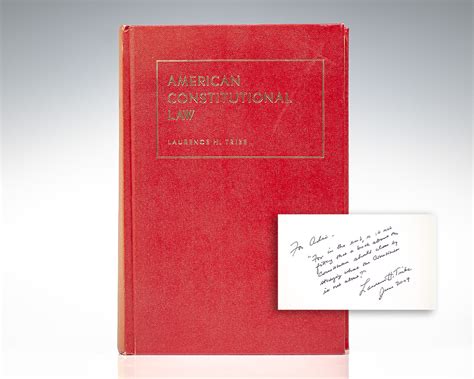 American Constitutional Law Laurence Tribe First Edition Signed Rare