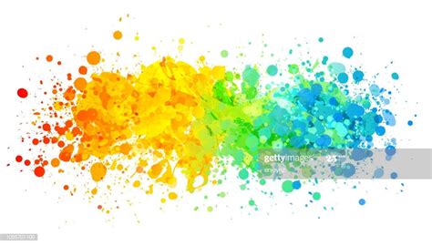 Rainbow paint splatter on white background | Bright paintings, Rainbow painting, Paint icon