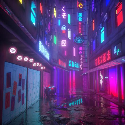 cyberpunk, Neon, Reflection, Cat, Vaporwave Wallpapers HD / Desktop and Mobile Backgrounds