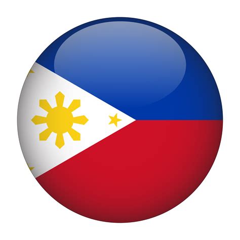 Philippines 3D Rounded Flag with Transparent Background 15272024 PNG