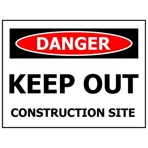 DANGER KEEP OUT CONSTRUCTION SITE Corflute - Safety Genius