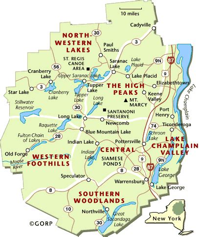 Adirondack Park map | Adirondack park, Adirondacks, Tupper lake