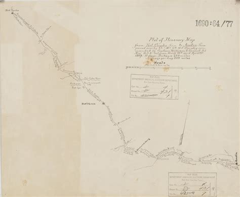 Plot of Itinerary Map from Fort Concho, Texas to Austin, Texas - The ...