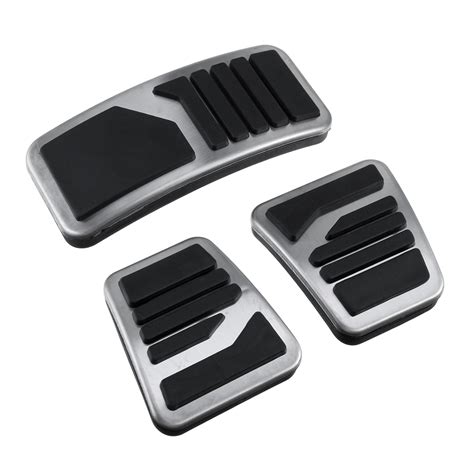 3Pcs Manual MT Clutch Brake Pedals Stainless Steel Metal Accelerator Universal For Mitsubishi