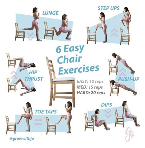 EASY CHAIR WORKOUT #chair #exercises #at #home Using a simple household object like a chair to ...