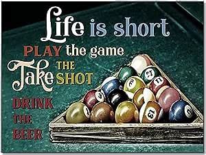 Amazon.com: ToMart Wall Decor Billiards Poster Canvas Print Inspirational Quotes Billiards ...