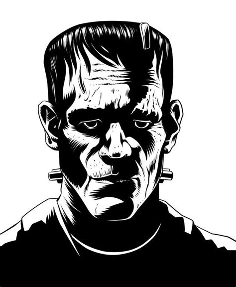 Pin by Jeanne Loves Horror💀🔪 on Black and White Horror | Frankenstein art, Horror movie art ...