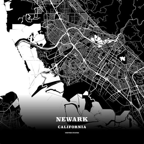 Newark, California, USA map | Map poster, Poster template, Usa map