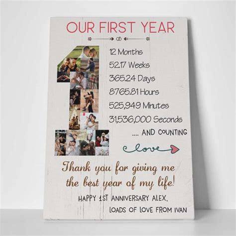 The 120+ Best 1st Year Wedding Anniversary Gift Ideas | 365Canvas ...