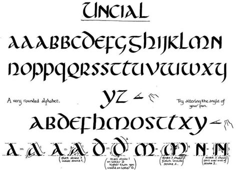 Learn Calligraphy | Uncial - formal bookhand of 5th - 8th centuries