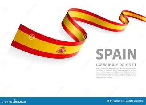 Vector Banner with Spain Flag Colors Stock Vector - Illustration of banner, language: 117620864