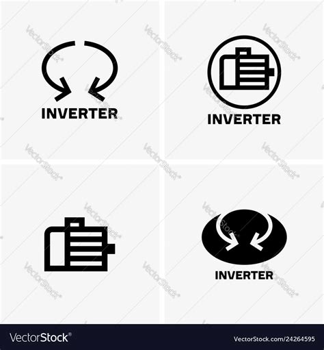 Inverter motor symbols Royalty Free Vector Image