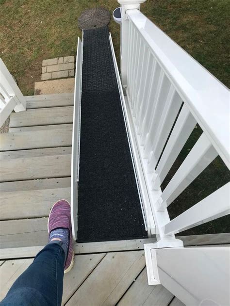 Inexpensive Doggie Ramp | Dog stairs, Dog ramp diy, Dog ramp