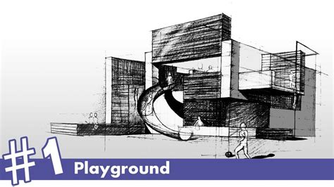 Playground perspective drawing #1 | my own projects - YouTube