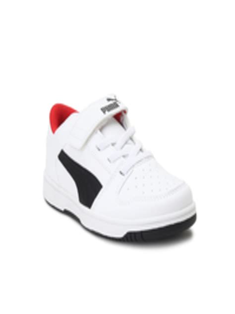 Buy Puma Unisex Kids White Solid Rebound Lay Up Lo V Shoes - Casual ...