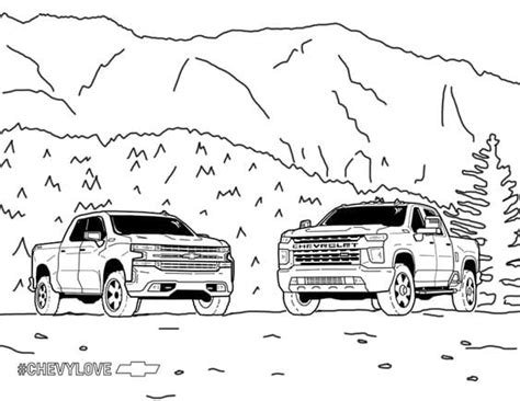 Chevy Pickup Truck Coloring Pages