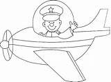 Easy Pilot coloring Page  Download Print Or Color Online For Free sketch template