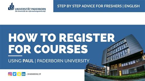 How to register for courses using PAUL | Paderborn University - YouTube