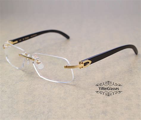 Cartier Eyeglasses Buffalo Horn Rimless Metal CT4189706 – Yimeiglasses