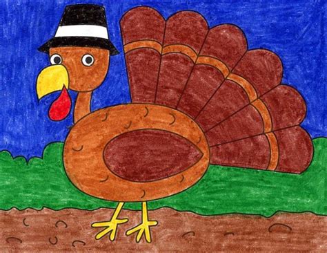 How to Draw a Cartoon Turkey · Art Projects for Kids