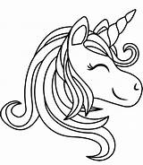 Printable Unicorn Head sketch template