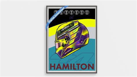 Lewis Hamilton 2023 Helmet Mercedes F1 Digital Download Poster - Etsy