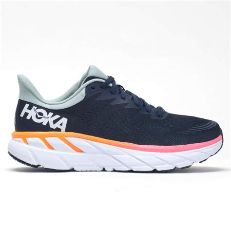 HOKA ONE ONE Women's Clifton 7 Running Shoe, Black Iris/Blue Haze, 11 B ...