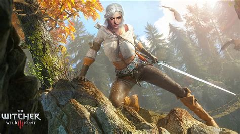 The witcher 3: wild hunt, ciri, white hair, sword, artwork, pretty, Games, HD wallpaper | Peakpx