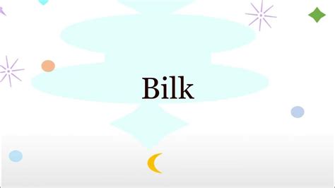 Bilk ( meaning + pronunciation + images ) - YouTube