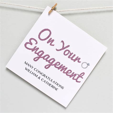 personalised engagement congratulations card by martha brook ...