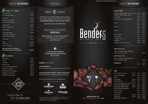 Online Menu of Benders Restaurant, Sonthofen, Germany, 87527 - Zmenu