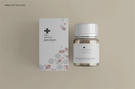 Premium PSD | Pill bottle mockup