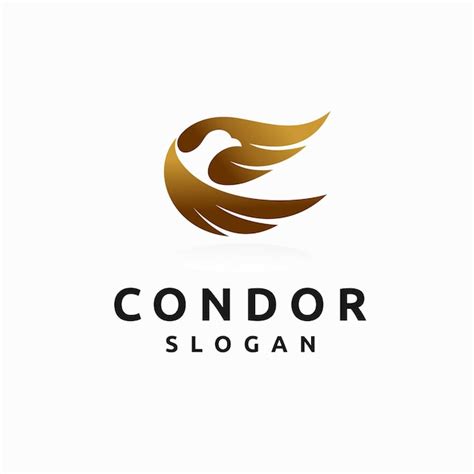 Premium Vector | Condor logo with lettering concept