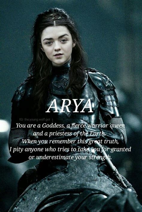 Arya Stark, game of thrones - Pins Für Alles | Arya stark quotes, Stark quote, Fantasy names