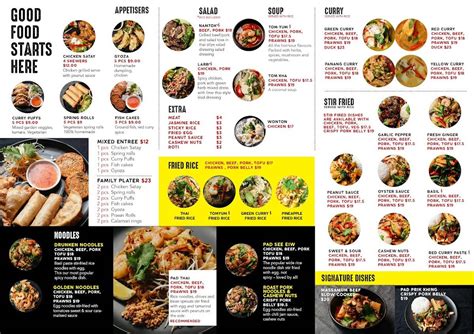 Menu at Krung Thep Thai Street Food Ashburton restaurant, Ashburton