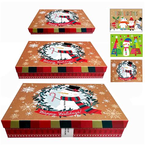 Wholesale Elegant Sturdy Christmas Gift boxes, 3 Assorted