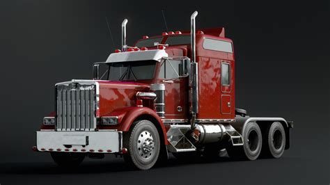 3D model american semi truck - TurboSquid 1597842