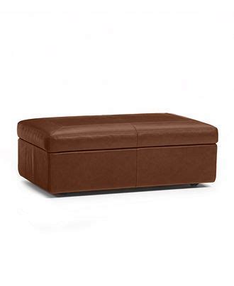 Ricardo Leather Ottoman, Storage 47"W x 30"D x 17"H - Ottomans - furniture - Macy's Leather ...