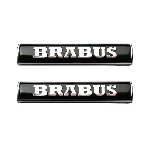 Brabus Black Silver 3D Sticker Emblem Badge Logo Ornament