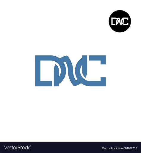 Letter dnc monogram logo design Royalty Free Vector Image