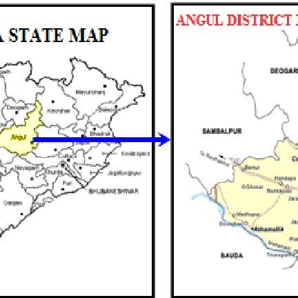 Map showing the study area of Angul district, Odisha . | Download Scientific Diagram