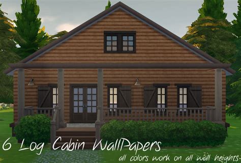 Mod The Sims - Log Cabin Siding Set - 6 Colors